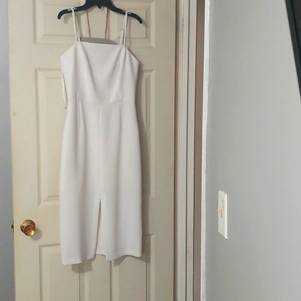 Women's short white dress